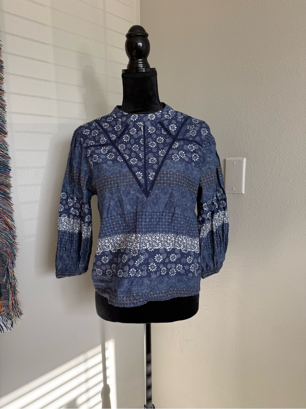 Anthropologie Saison De La Fleur Eryn Patchwork Blouse